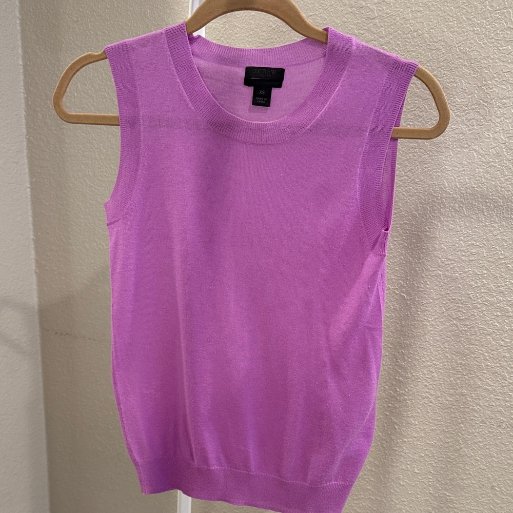 J. Crew Lavender Sleeveless Tank Top cashmere
